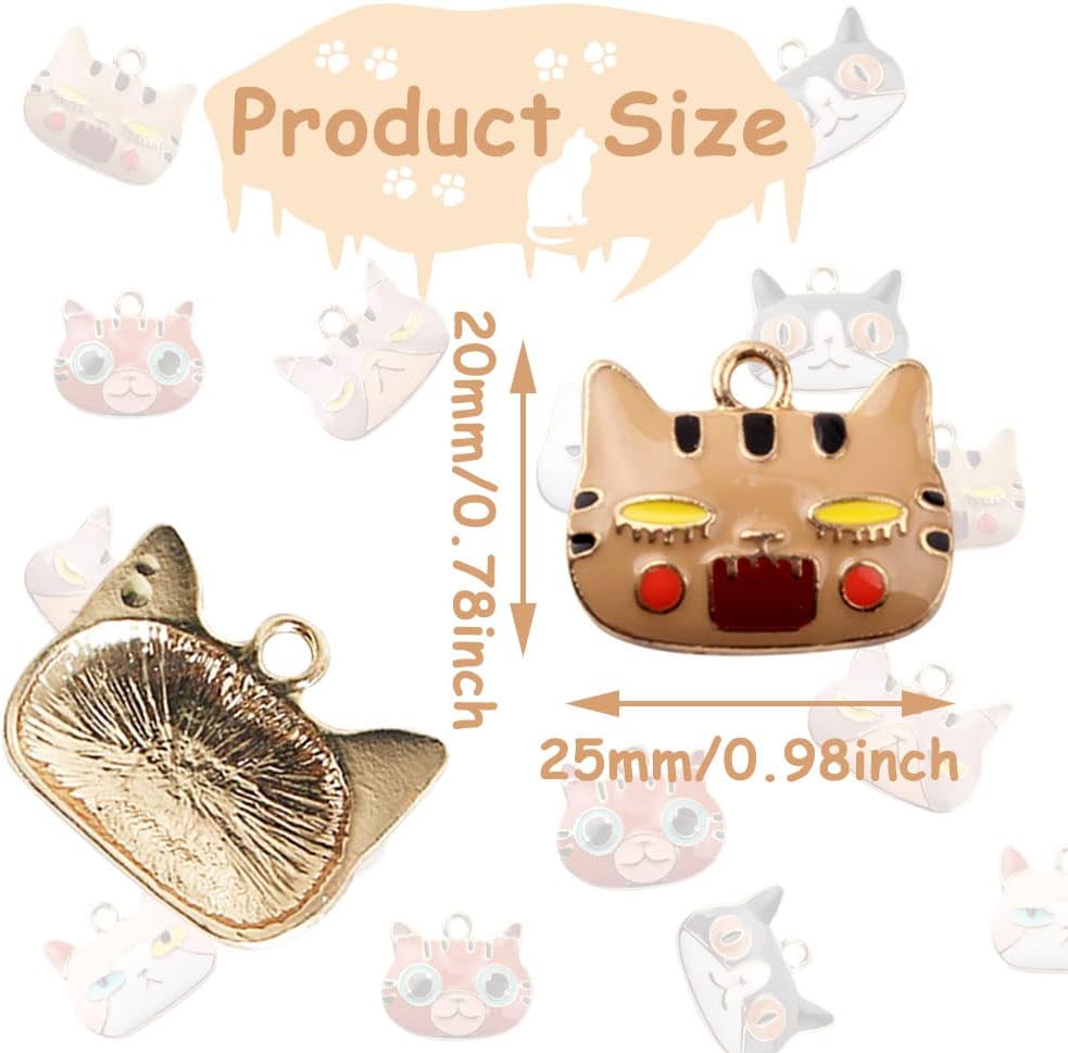 Enamel Cat Charm Bulb Charm Coffee Cup Earrings Making Charm Cute Charm Bracelet Artifact Jewelry Making DIY Pendant Necklace Supplies