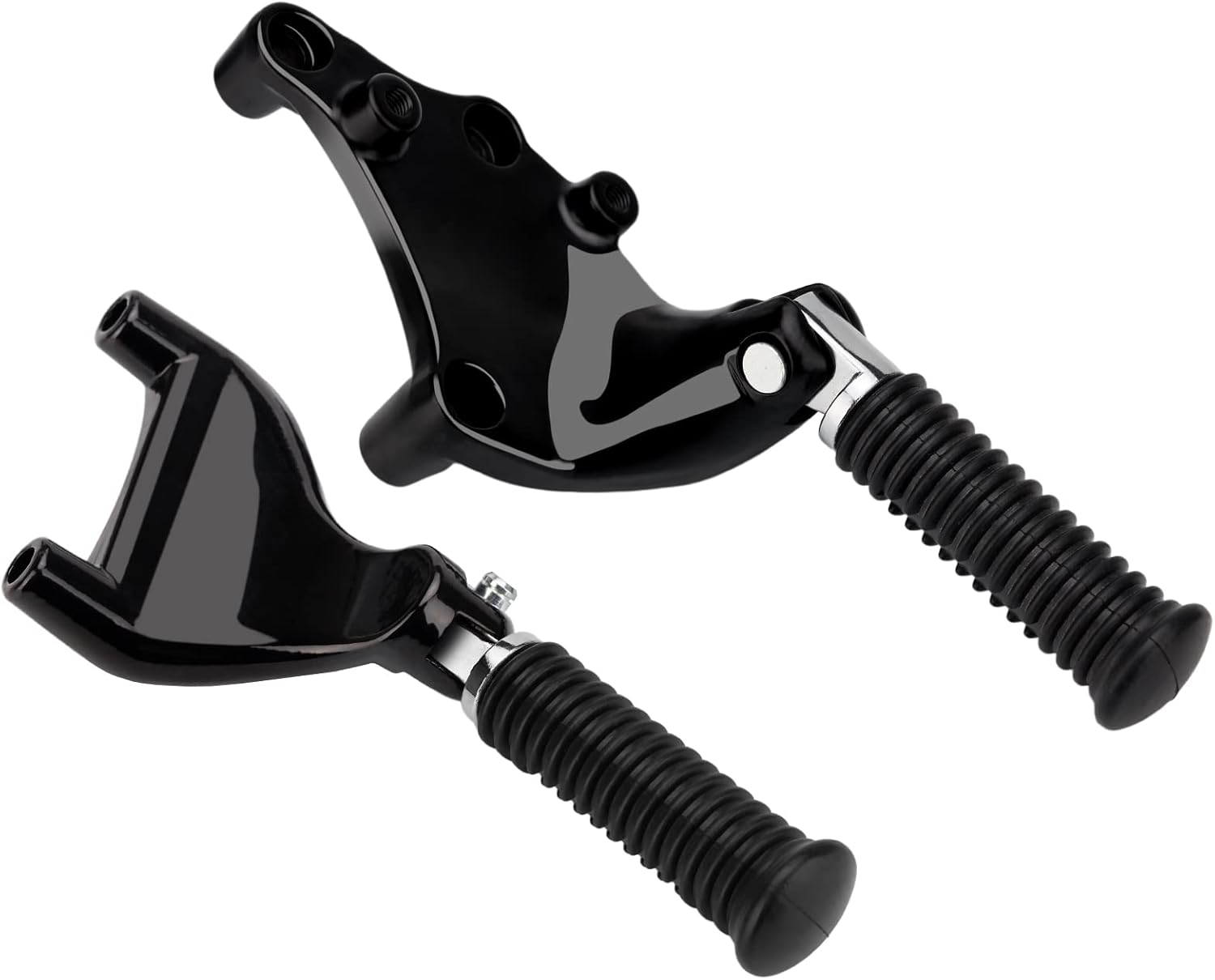 Estriberas de pasajero trasero para motocicleta, pedal negro con soporte de montaje compatible con Harley Sportster Iron XL 883 1200 X48 72 2014-2021