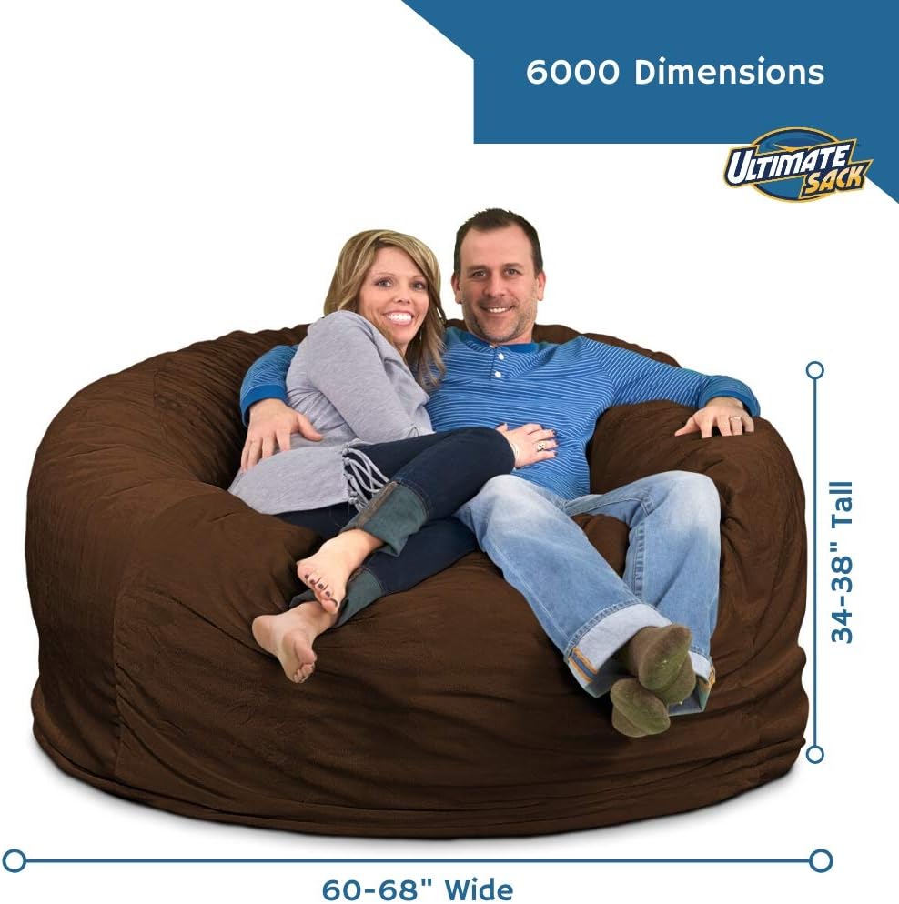 ULTIMATE SACK – Sillas tipo puff en varios tamaños y colores Muebles gigantes con relleno de espuma fundas lavables a máquina, costuras dobles