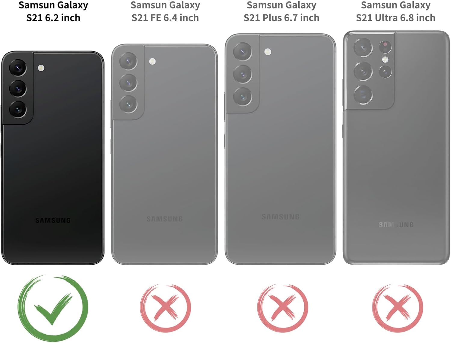 Funda tipo cartera desmontable 2 en 1 para Samsung Galaxy S21 con tarjetero de crédito, bloqueo RFID, funda protectora de piel sintética con tapa