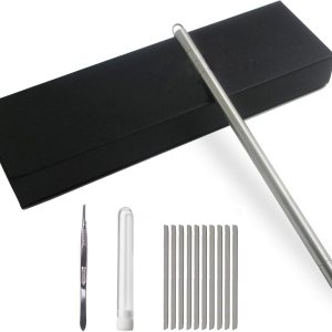 Pluma de afeitar de tatuaje para el cabello, recortadora de diseño de peinado de acero inoxidable, con pinzas y cuchillas de 10 piezas, para cejas, Pluma de afeitar de tatuaje para el cabello, recortadora de diseño de peinado de acero inoxidable, con pinzas y cuchillas de 10 piezas, para cejas,