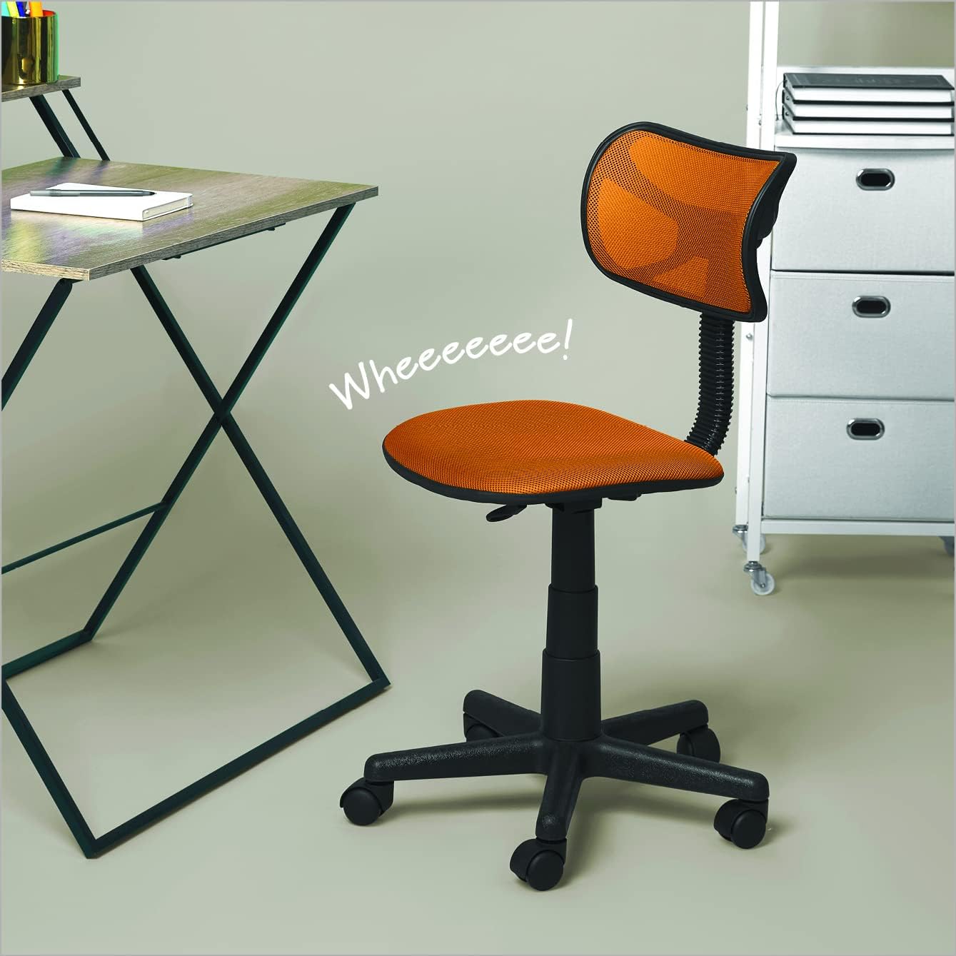 Urban Shop – Silla giratoria de malla, color naranja