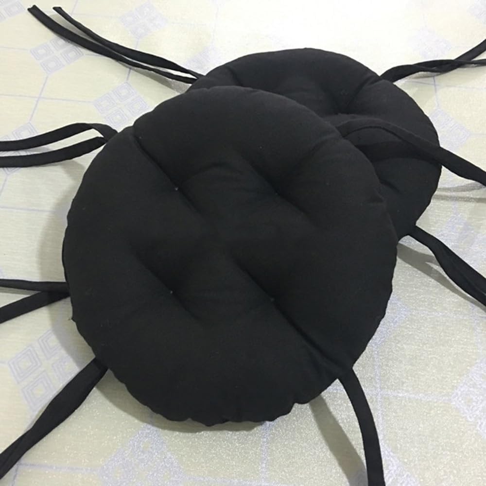 Cojines de asiento redondos para exteriores con lazos, almohadillas para sillas de pana súper suaves, antideslizantes, herramienta para silla