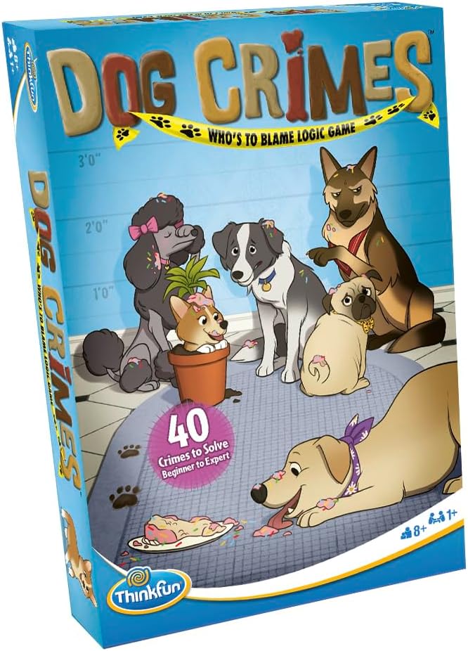 ThinkFun Crimes Juego de cerebro y rompecabezas para niños y niñas a partir de 8 años, un juego inteligente con un tema divertido y ilustraciones
