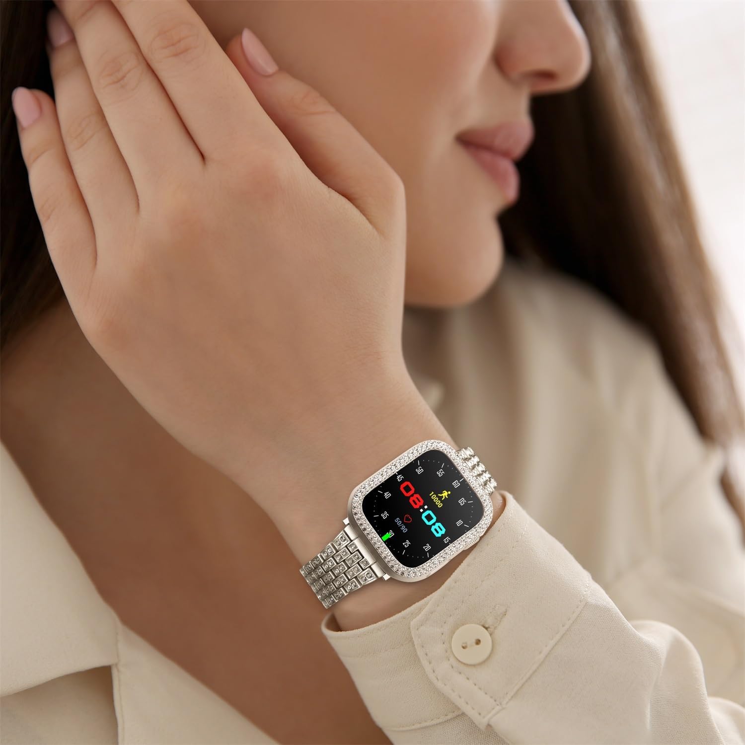 Paquete de 3 correas compatibles con Apple Watch de 1.496 pulgadas, 1.575 pulgadas, 1.614 pulgadas, 1.654 pulgadas, 1.732 pulgadas, 1.772 pulgadas,