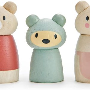 Tender Leaf Toys – Bear Tales – Juego de muñecas complementarias de casa de muñecas de madera, figuras de 3 piezas de familia de osos para niños – Tender Leaf Toys – Bear Tales – Juego de muñecas complementarias de casa de muñecas de madera, figuras de 3 piezas de familia de osos para niños –