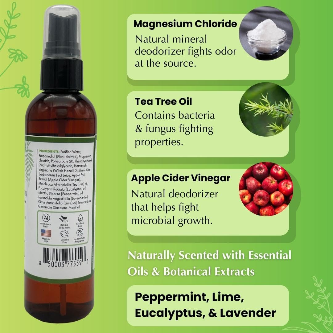 MONA BRANDS – Spray desodorizante para pies y engranajes, 100% natural y vegano, para todas las edades, tipos de piel y superficies  Eliminación de