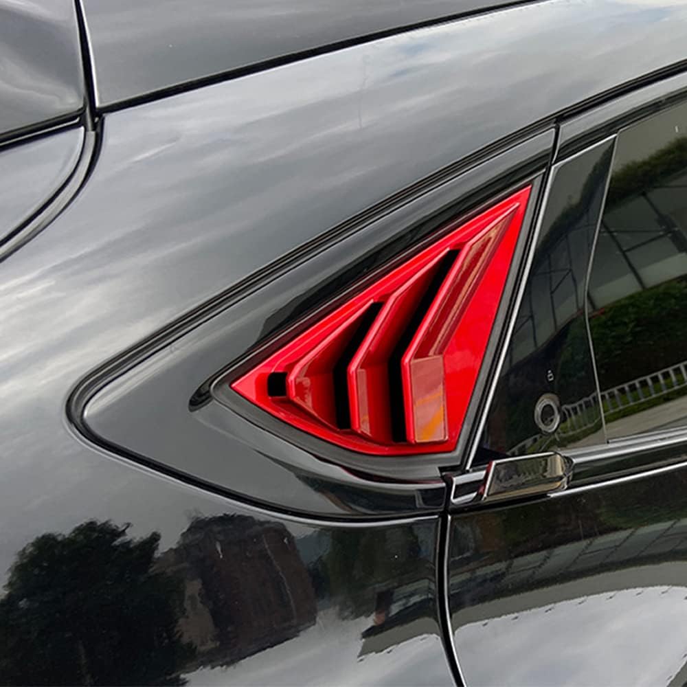 MACHSWON 2 fundas para rejillas de ventana lateral trasera para Mustang Mach-E 2021-2022 (negro brillante)
