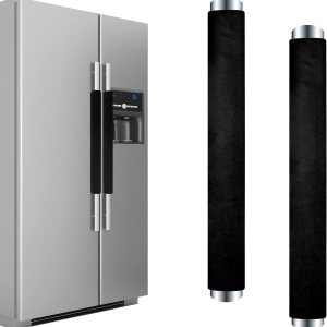 Fundas para manijas de puerta de refrigerador, tela lavable, decoración de cocina, mantiene el electrodoméstico limpio, antiestáticas, para nevera, Fundas para manijas de puerta de refrigerador, tela lavable, decoración de cocina, mantiene el electrodoméstico limpio, antiestáticas, para nevera,