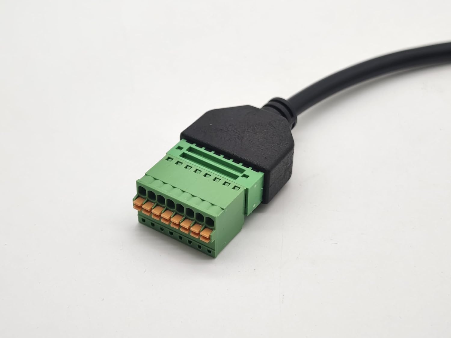 Adaptador de cable de terminal RJ45 a rosca hembra 8p8c a conector de bloque de terminales de resorte de 8 pines