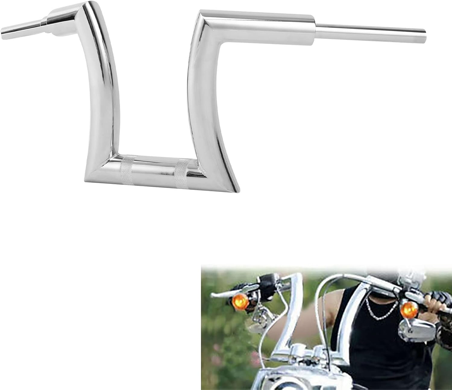 TCT-MOTORPARTS Manillar de suspensión Ape de 12 pulgadas de elevación de 2 pulgadas apto para Harley Road King Sportster XL883 1200