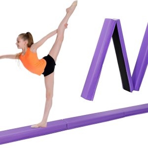 Viga de equilibrio de gimnasia plegable de 9 pies con parte inferior antideslizante, equipo de gimnasia portátil de espuma extra firme para niños, Viga de equilibrio de gimnasia plegable de 9 pies con parte inferior antideslizante, equipo de gimnasia portátil de espuma extra firme para niños,