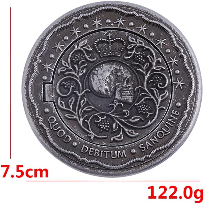Blood Oath Marker Coin Novelty Metal Coins John Movie Props Cosplay Collecting Coin for Fans for Men Women Teen (Black Coin)