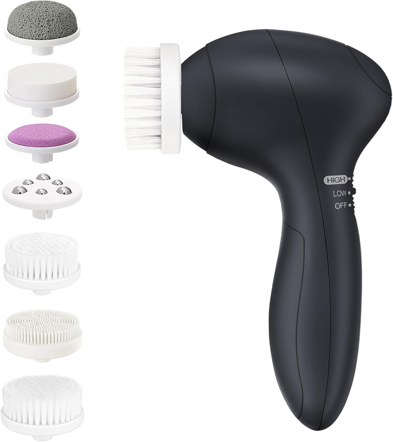 Cepillo de limpieza facial COSLUS 7 en 1 JBK-D Dispositivo limpiador eléctrico giratorio exfoliante impermeable de limpieza profunda, máquina