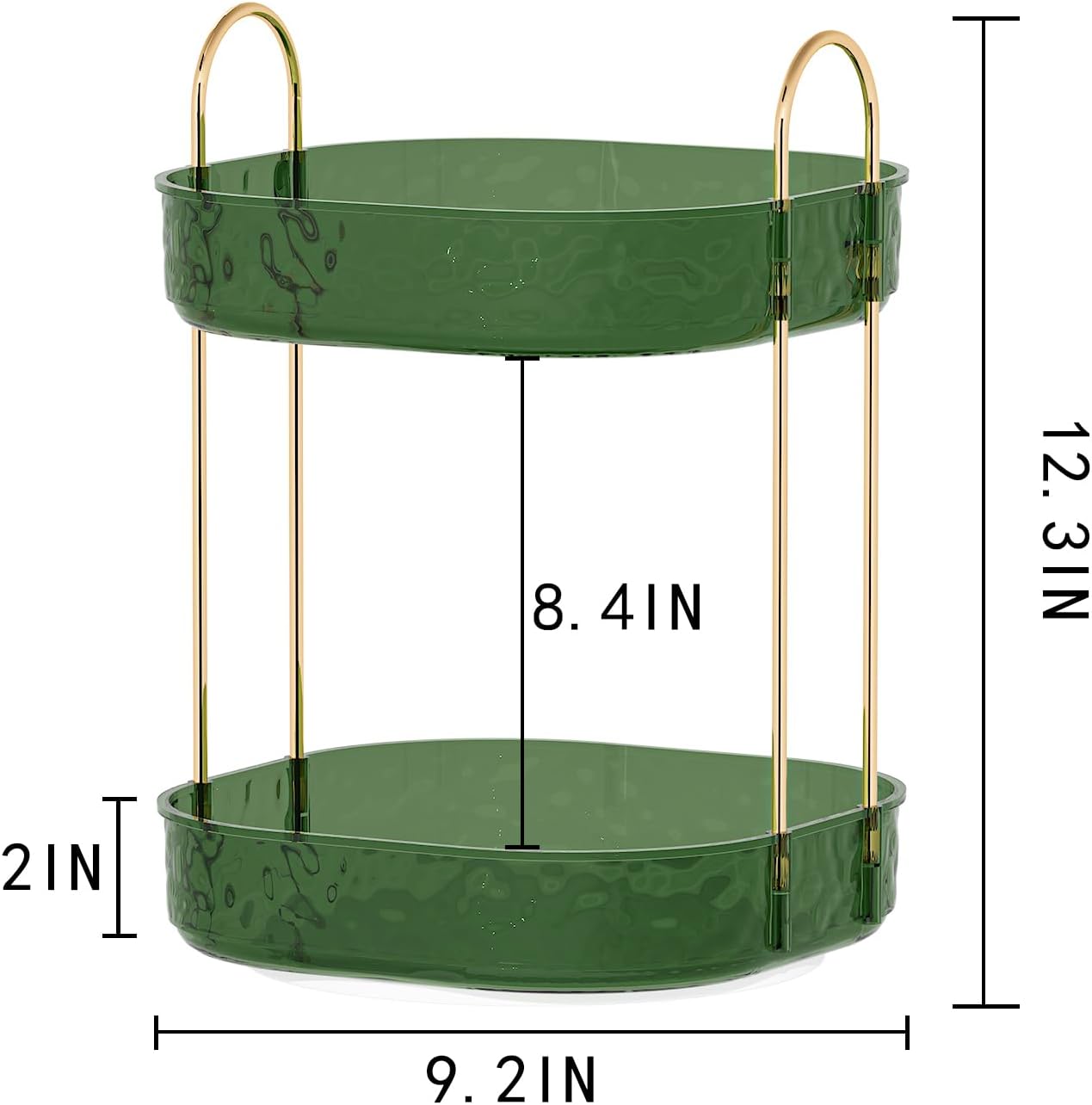 ZHIAI Organizador de maquillaje giratorio de 360, estante giratorio de maquillaje para baño, gran capacidad, almacenamiento de cosméticos, estante