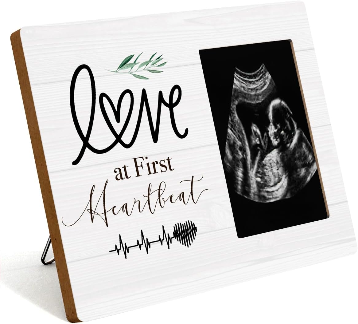 IAXIC Marco de fotos para nuevas madres, regalos de embarazo para madres primerizas, marcos de fotos de ultrasonido para anuncios de embarazo,
