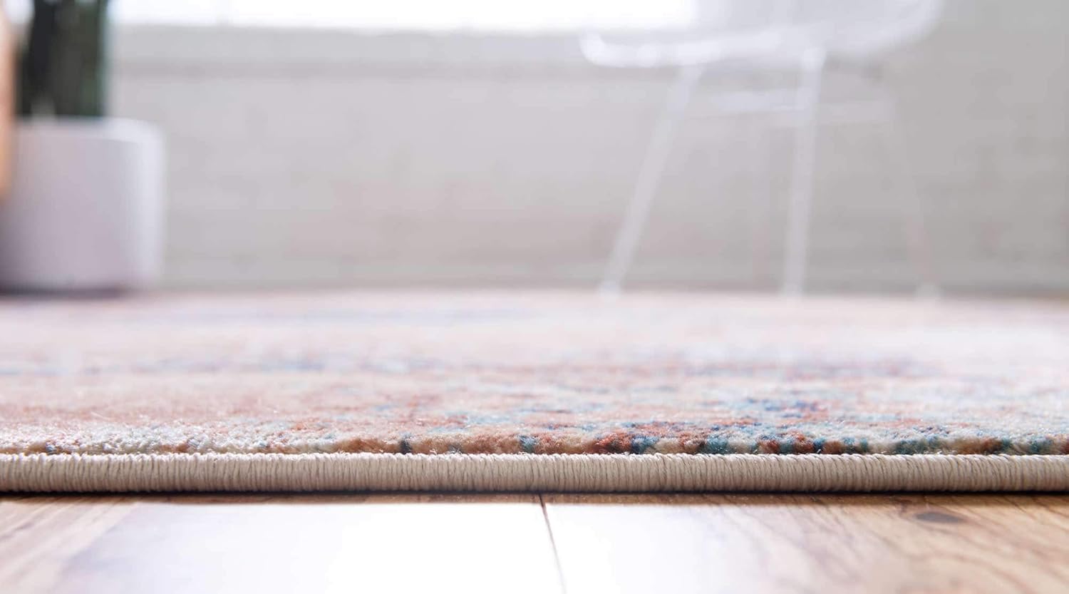 Unique Loom Mystic Collection – Alfombra de área de color sena (5 pies 1 pulgada x 8 pies, rectangular, ladrillo rojoazul)
