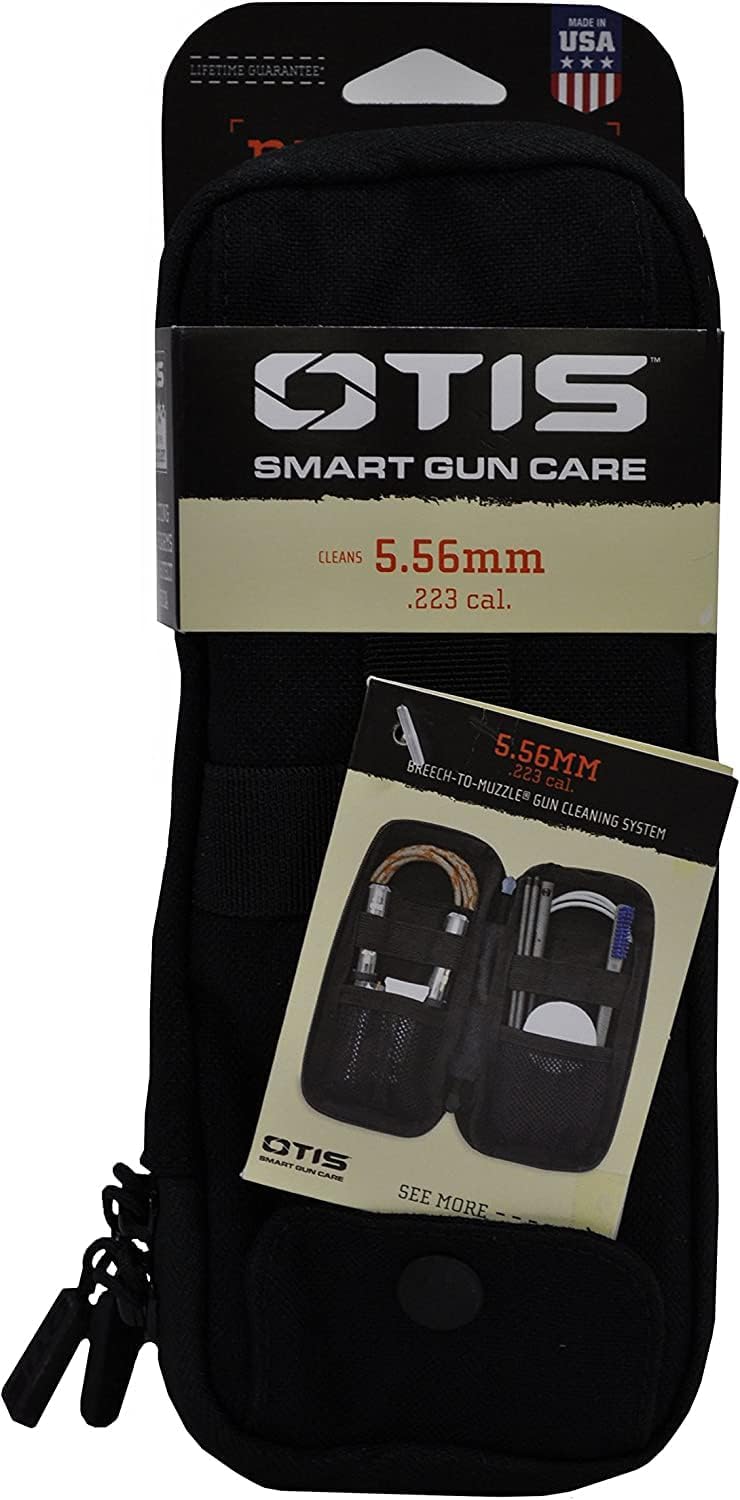 Otis Technology Kit de limpieza de pistola Defender Series de 0.219 in + limpiador de orificios biológicos Shooter’s Choice (12 oz)
