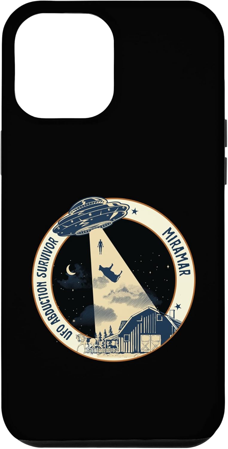 iPhone 14 Pro Max MIRAMAR UFO Alien Abduction Survivor Cow Tractor Beam Case