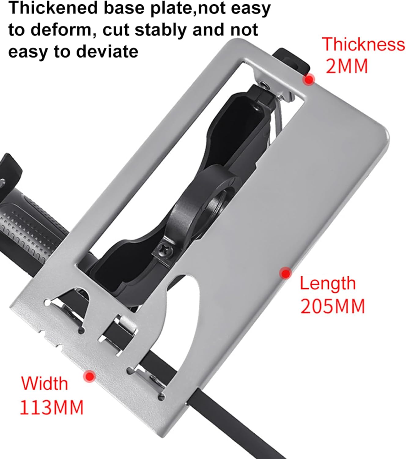 Soporte de amoladora angular ajustable de 45 grados, soporte de corte preciso, soporte fijo con regla guía para máquina 100-125 herramienta casera