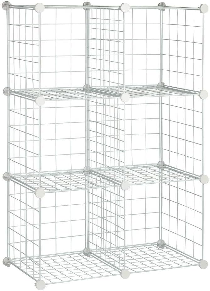 Honey-Can-Do SHF-03521 Set de Almacenamiento Blanco 6 Cubo Blanco