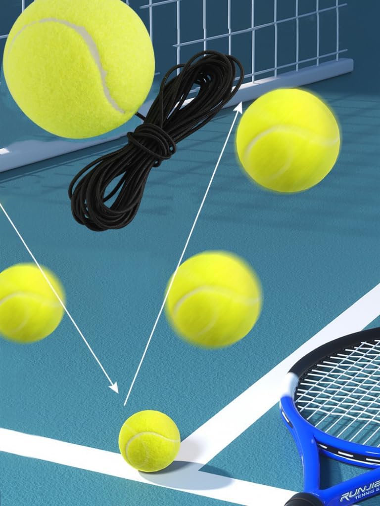 Entrenador de tenis Dispositivo de práctica de tenis, pelota de entrenamiento de tenis con cuerda para entrenador de tenis solo, principiante,