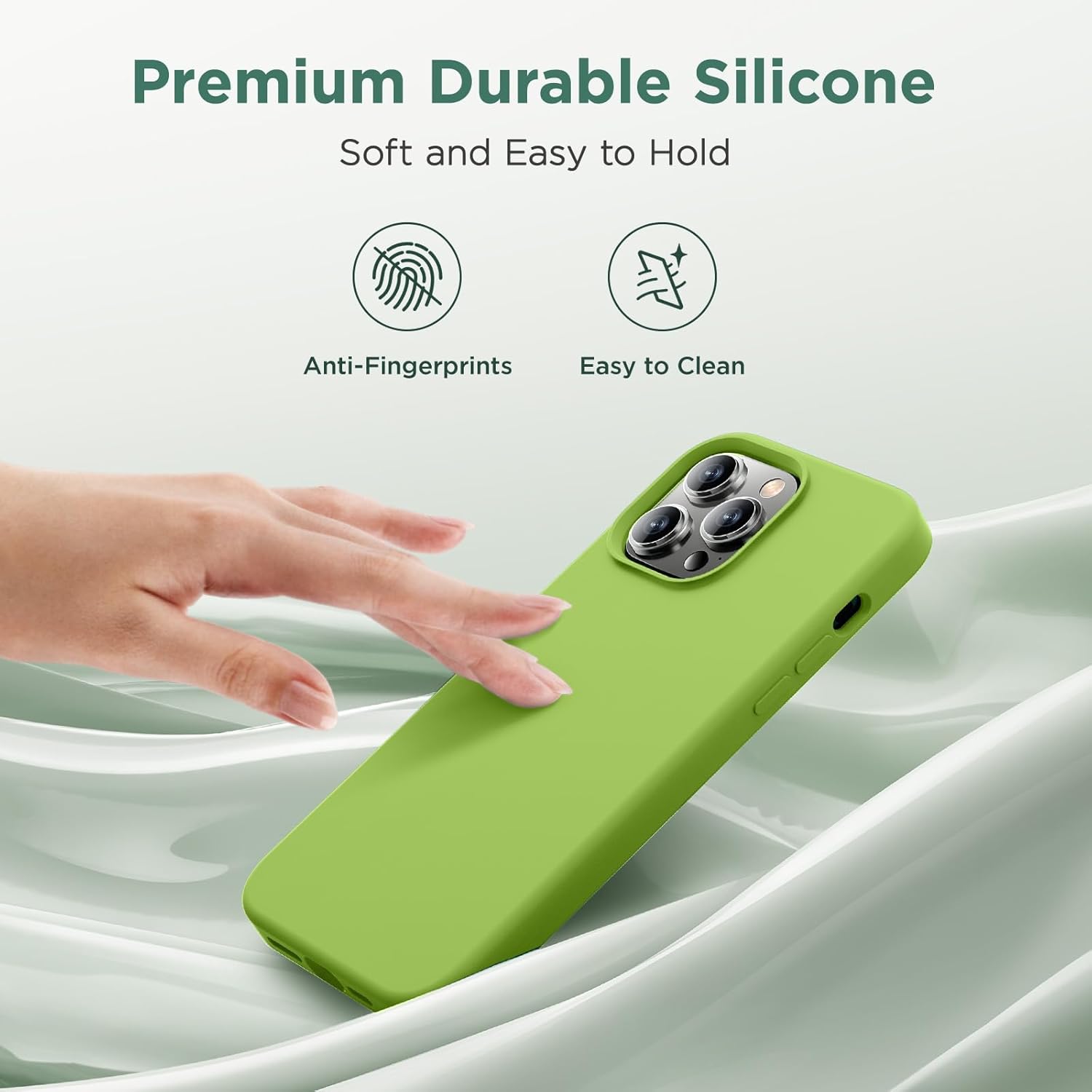 Cordking Funda para iPhone 14 Pro, funda de silicona ultra delgada a prueba de golpes con forro de microfibra suave antiarañazos, 6.1 pulgadas,