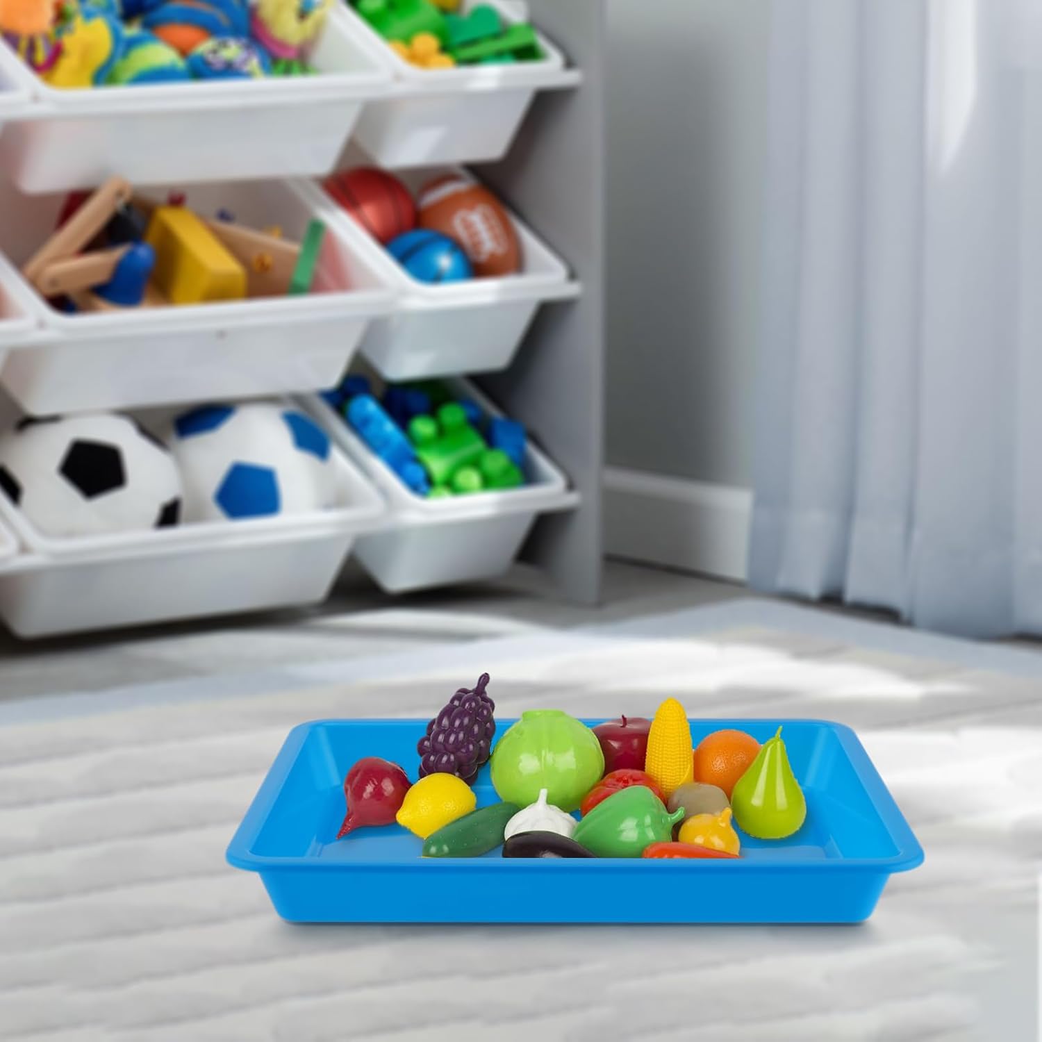 15 bandejas de plástico para arte, bandejas de actividades para el aula, bandejas coloridas para el aula, bandeja de actividades de plástico para