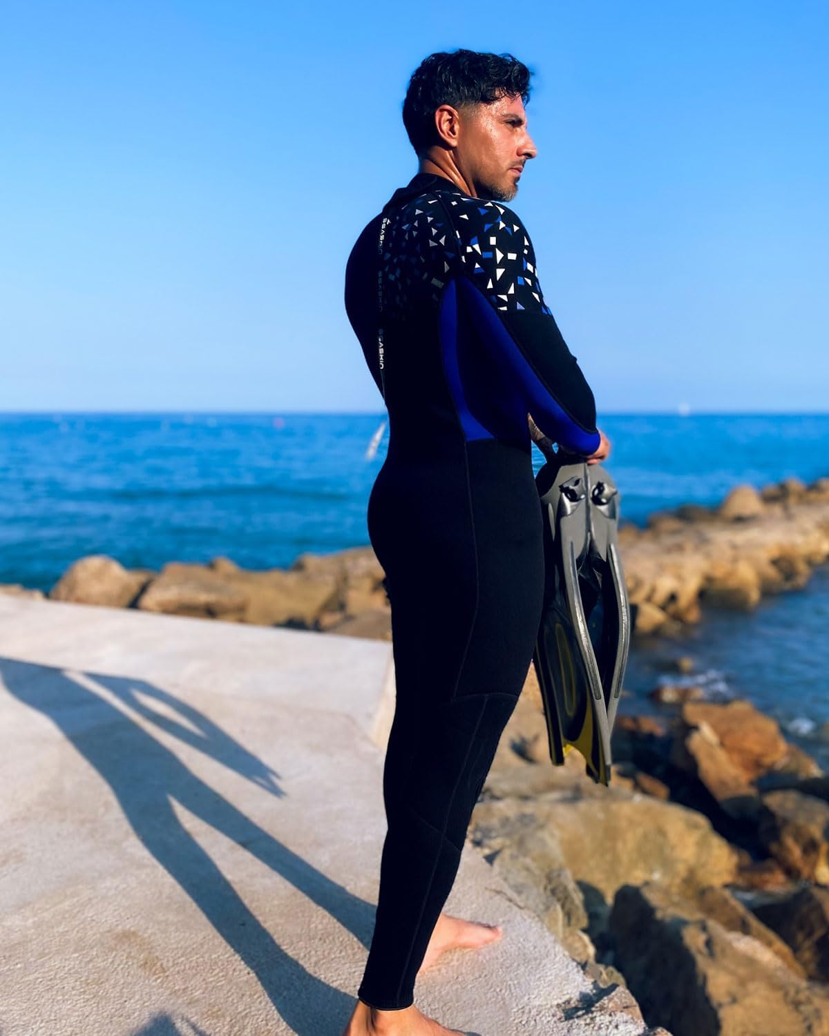 Seaskin Full Wetsuits for Men Womens 3mm Back Zip