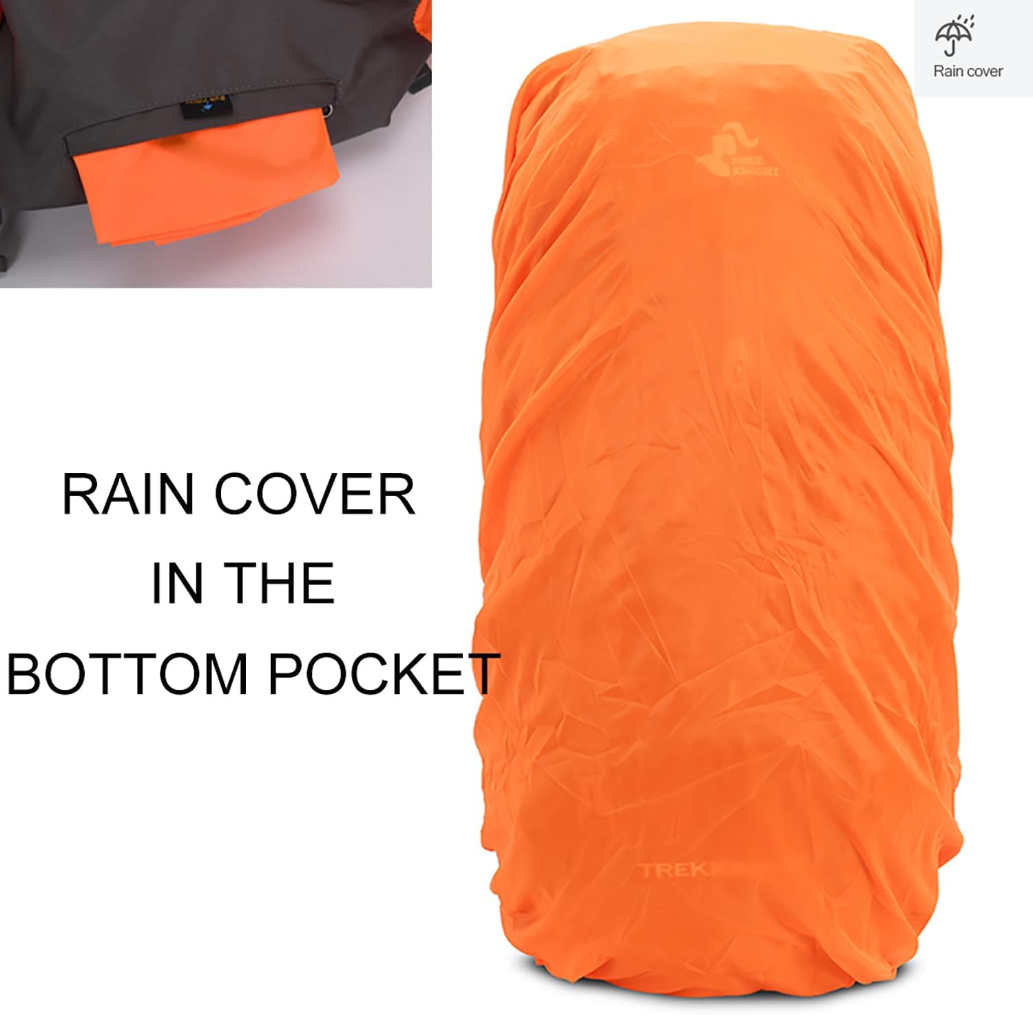 Bseash 60L senderismo camping mochila con cubierta de lluvia, impermeable gran capacidad al aire libre deporte viaje mochila escalada turismo,