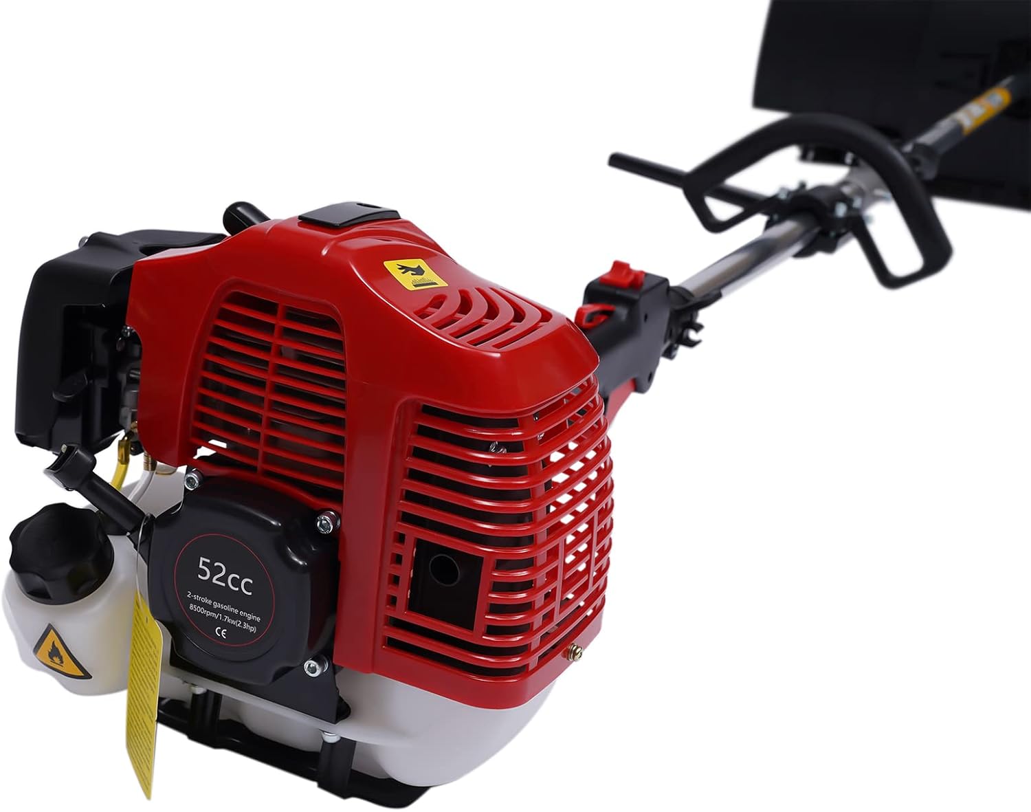 CNCEST Barredora y soplador de mano a gas, motor de gasolina de 2 tiempos de 52 CC 2.3 HP con cepillo de barrido de nailon + soplador, soplador de