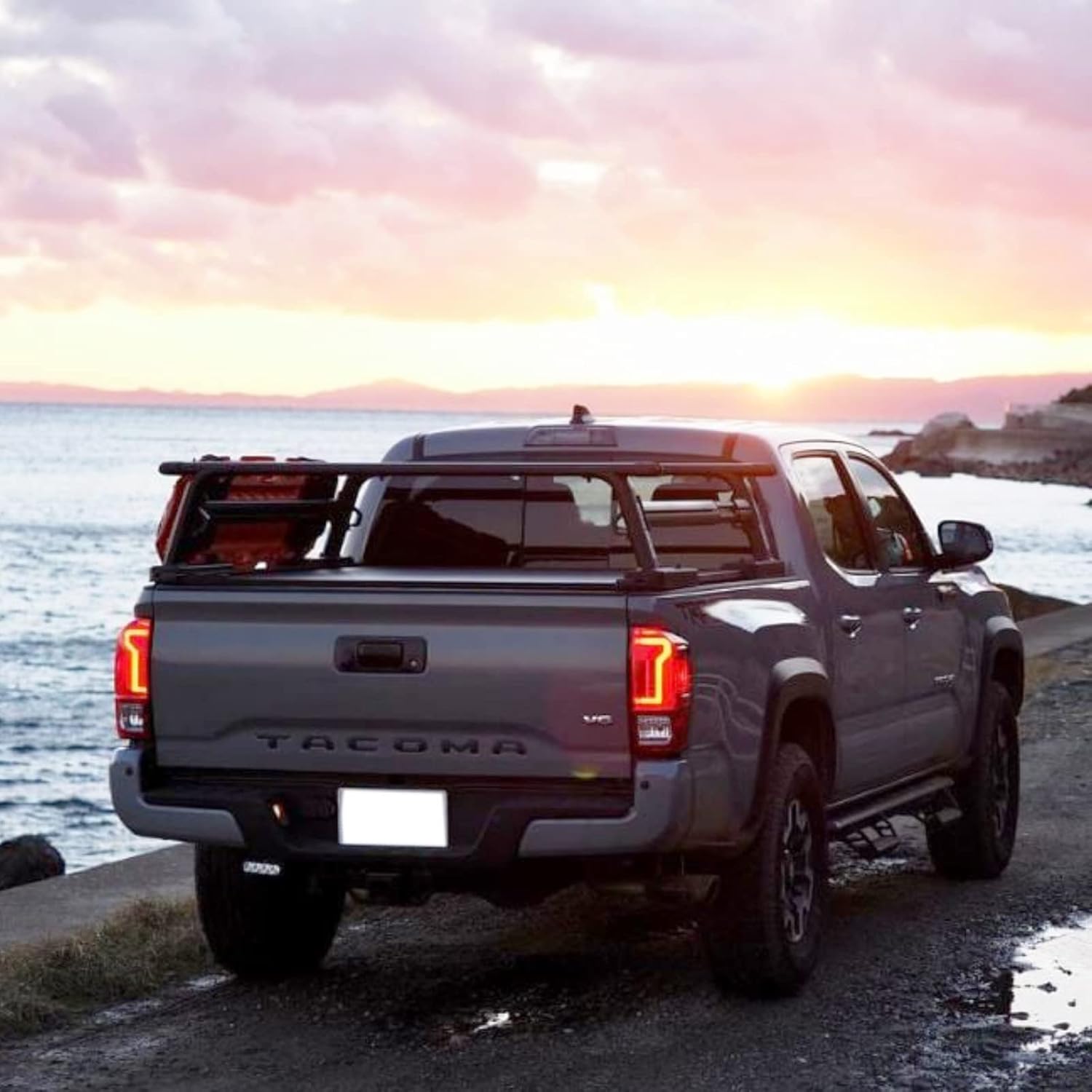 WOLFSTORM Luz trasera LED para Toyota Tacoma 2016-2023, montaje de repuesto de luz trasera Toyota Tacoma 2016-2013, 1 par (lente transparente)