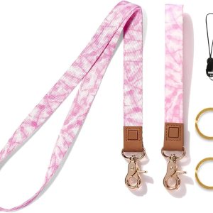 Stylish Colorful Wristlet Keychain for Women and Men,Cute Patterns Lanyard for ID Badges and Keys with 2 Keyrings Stylish Colorful Wristlet Keychain for Women and Men,Cute Patterns Lanyard for ID Badges and Keys with 2 Keyrings