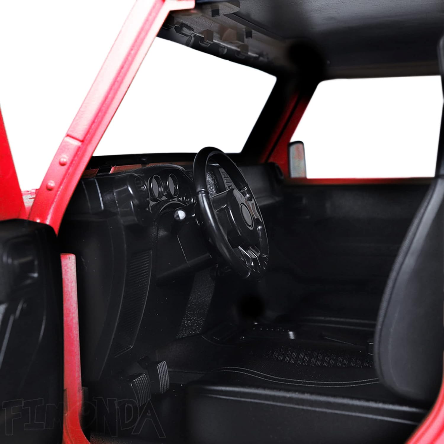 Rc Crawler Jeep Body 12.323 in Shell 4 puertas Hard Body Shell Kit de carcasa de base entre ejes para escala 110 Cuerpo RC Axial SCX10 90046 90047