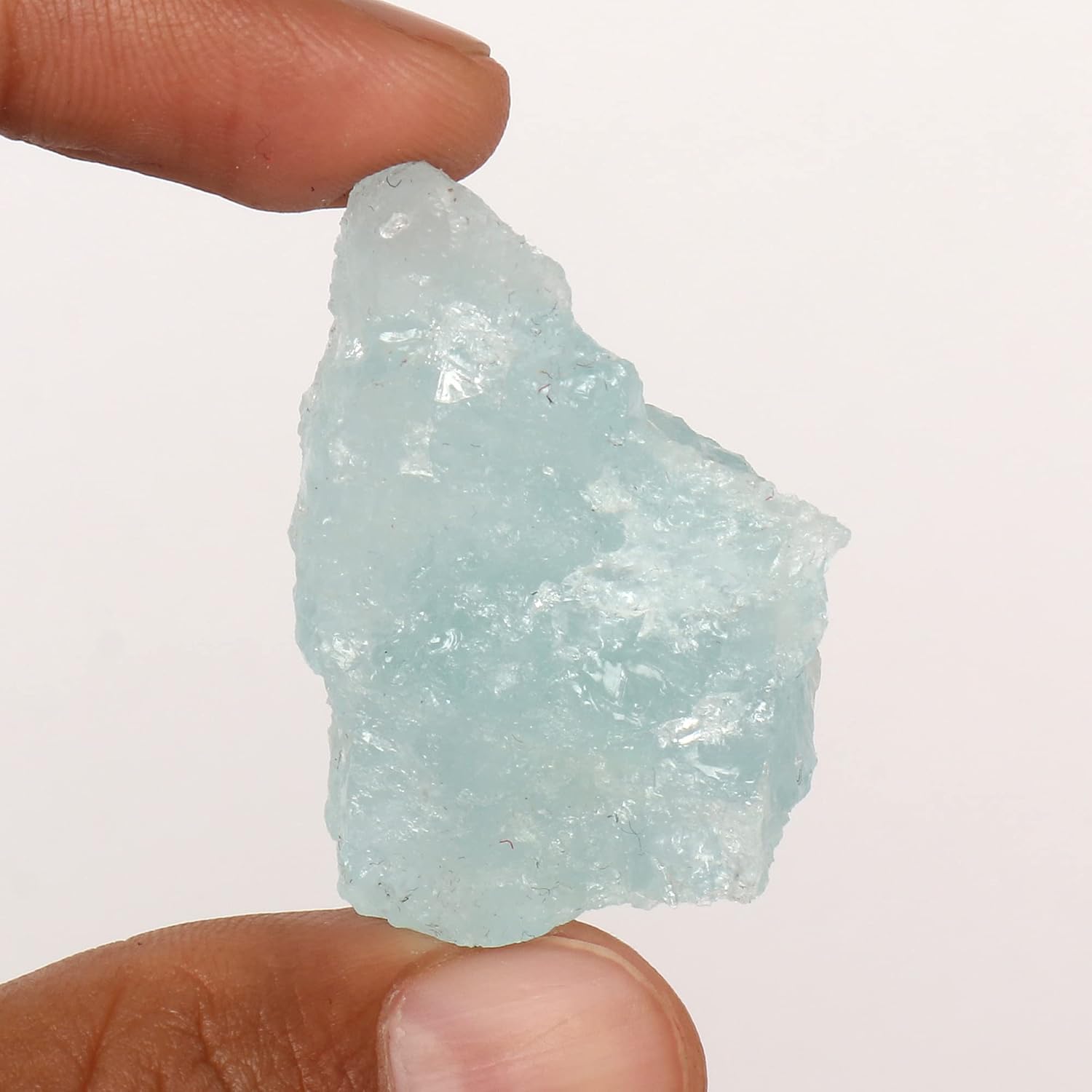 GEMHUB Piedra preciosa natural curativa de 82.85 quilates de aguamarina transparente y aguamarina para curación, yoga, meditación y otros