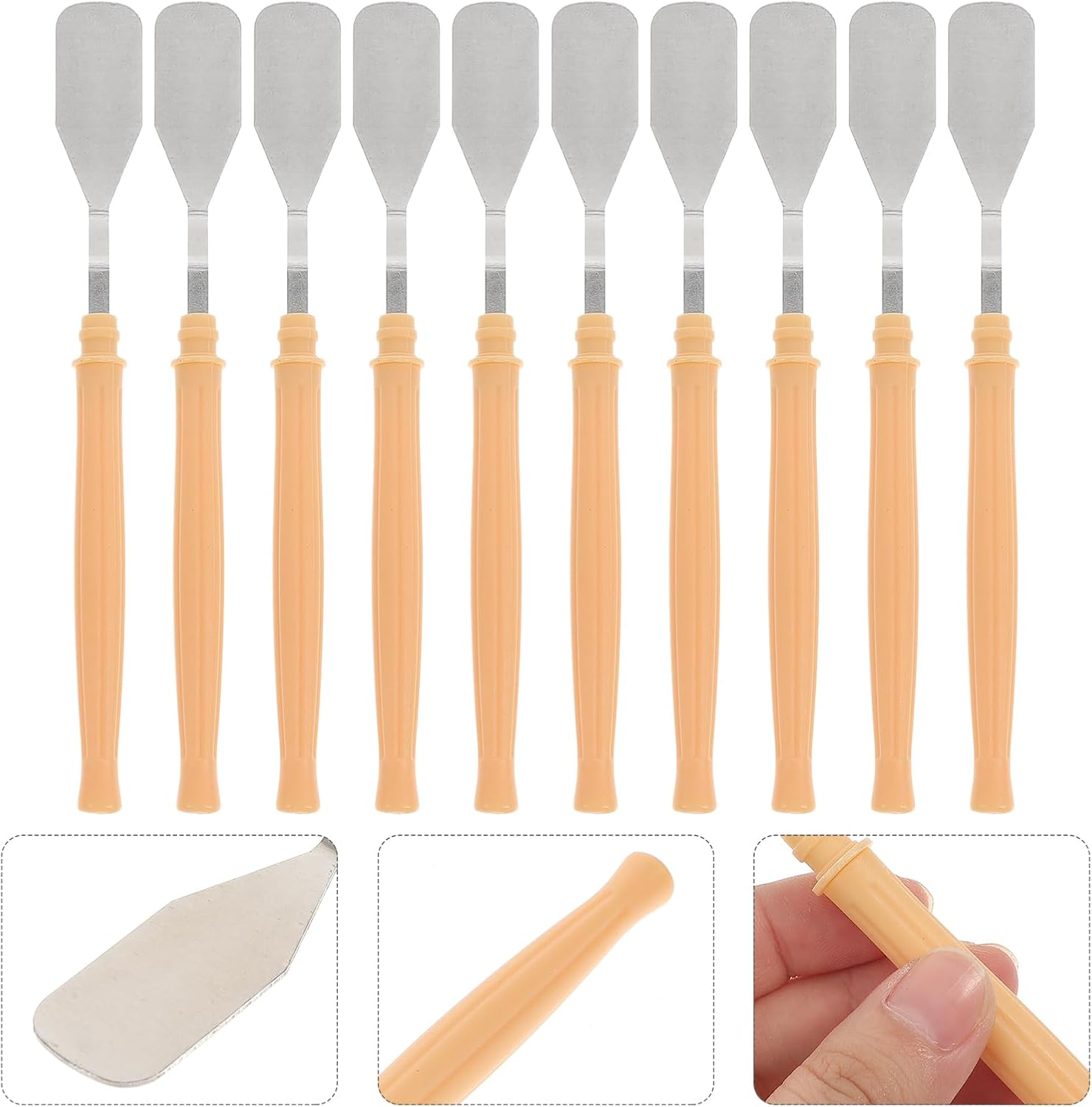 Gadpiparty espátula de acero inoxidable espátula para pintura al óleo acrílico mezcla de color artista herramientas de arte suministros espátula de