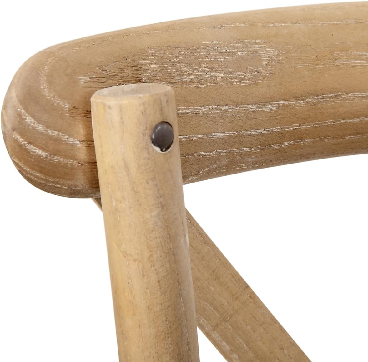 Flash Furniture Advantage Natural – Silla con respaldo en X de grano blanco