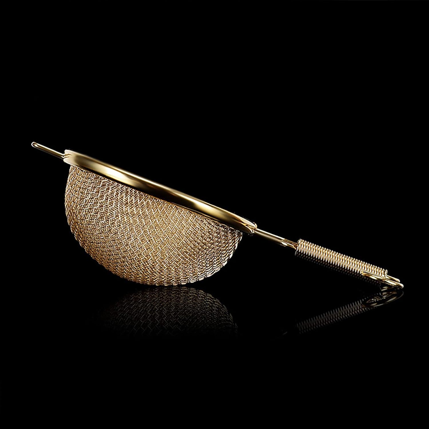 UPTALY 2 coladores de té de malla fina (dorado), tamiz de café de acero inoxidable 1810, infusor de té pequeño, difusor de té reutilizable, mini