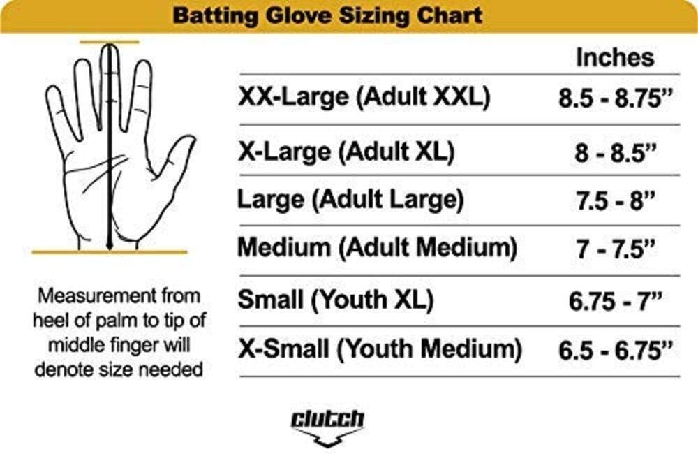 Guantes Clutch Sports Apparel para batear en béisbol y sóftbol