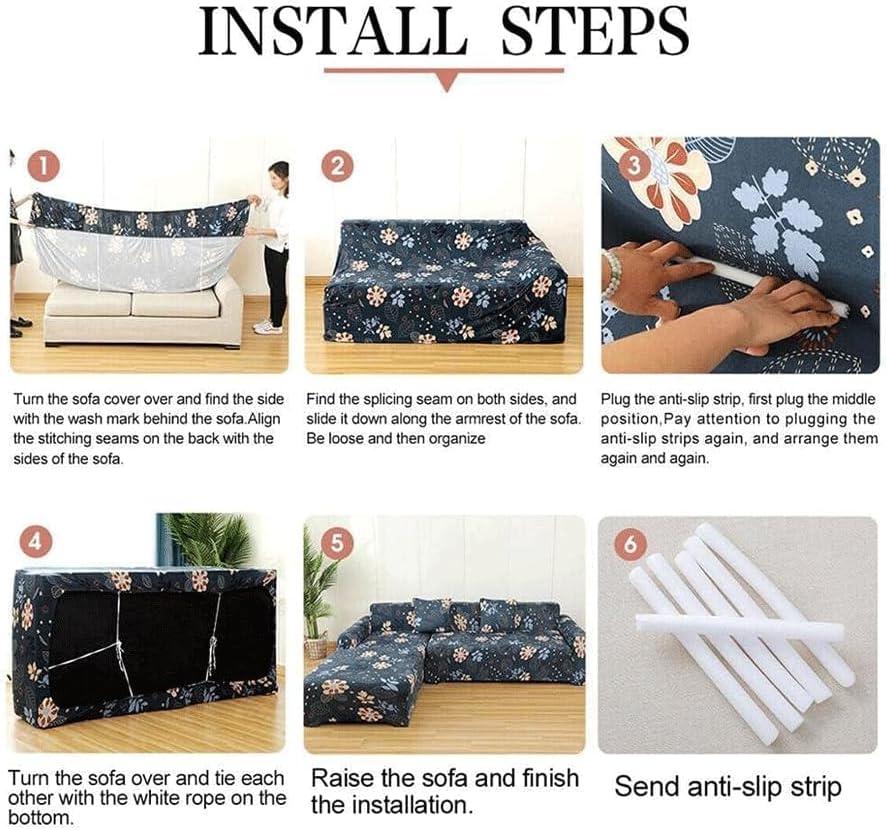 Funda de sofá simple con rayas onduladas, fundas para sofá biplaza con costuras todo incluido, protector de muebles, cojín elástico, fundas de sofá