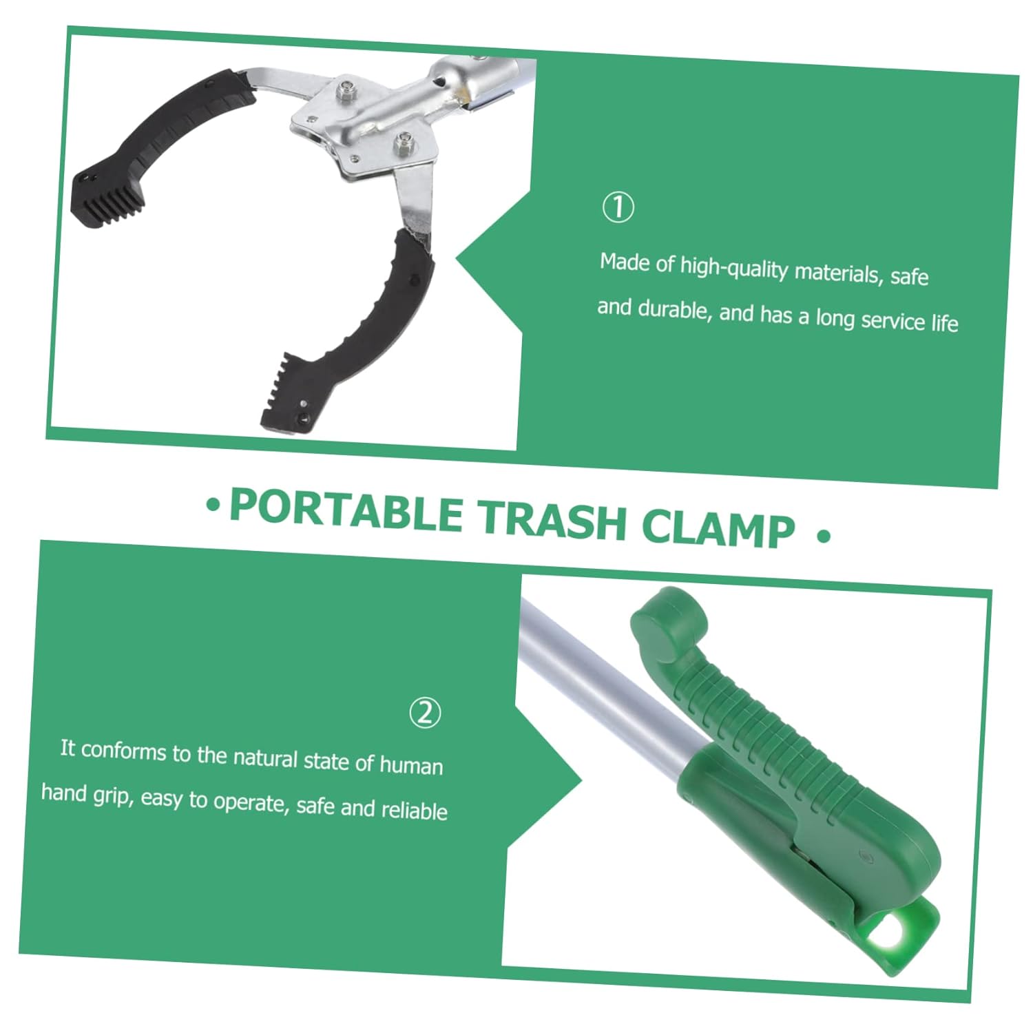 3 piezas de basura, herramienta plegable, multilimpiadora, herramienta de limpieza, recogedor de basura, palito superior para ancianos, herramienta