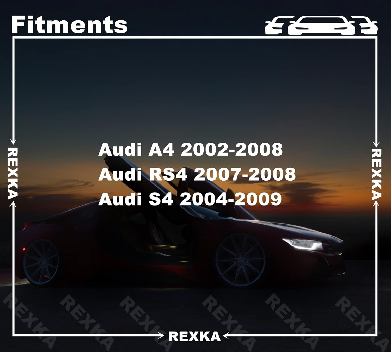 Rexka 20 clips de retención de burlete de puerta A4 para Audi 8E0837485D A4 RS4 S4 B6 B7 8E0-837-485-D
