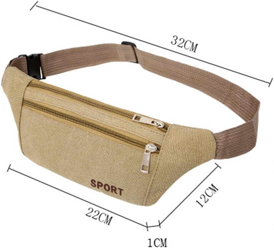 Riñonera unisex de 8.7 pulgadas, 4.7 pulgadas, 12.6 pulgadas, 0.4 pulgadas, bolsa de viaje resistente al desgaste, cintura para senderismo,