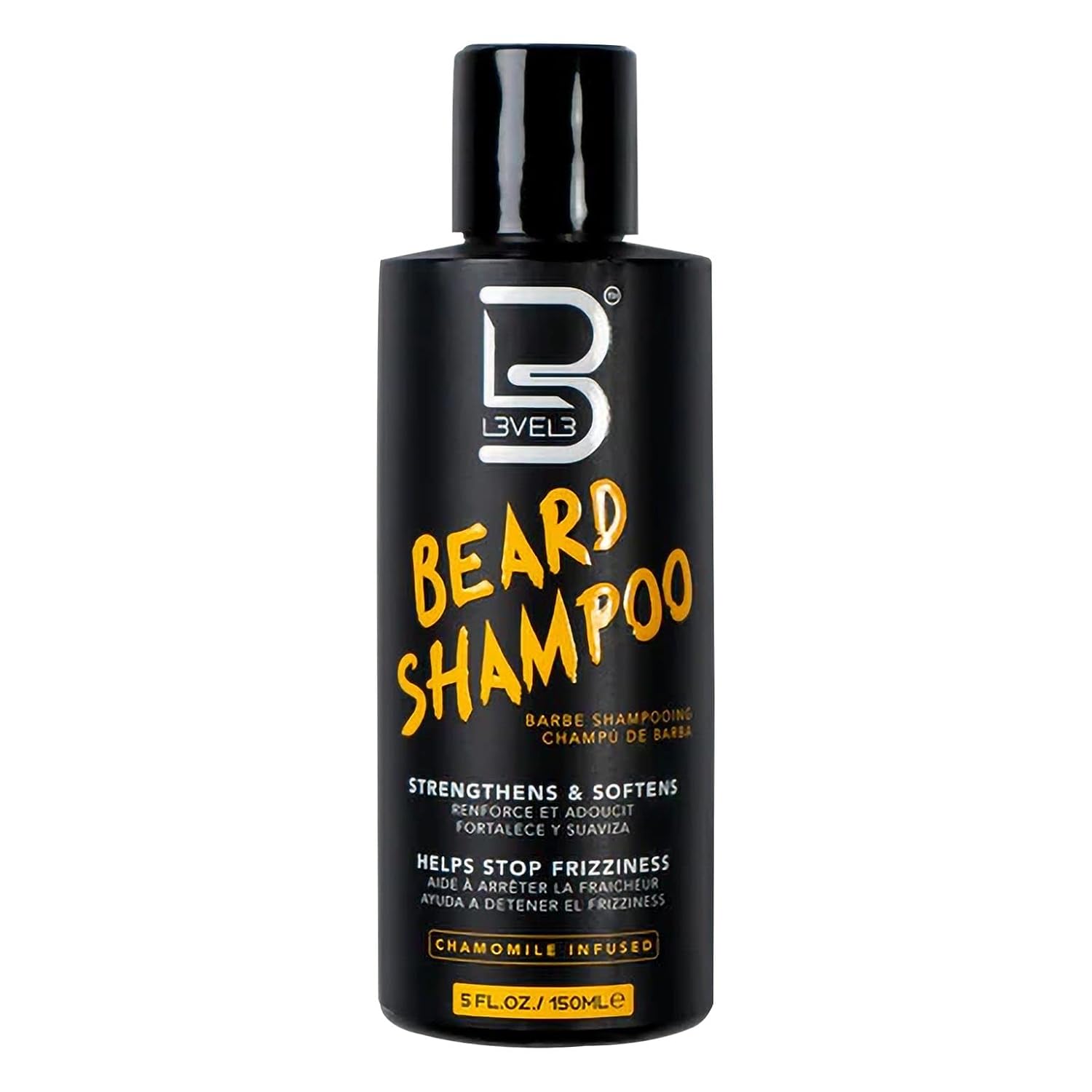 L3 Champú para barba Level 3 – Limpia y nutre tu vello facial – Suaviza y doma las barbas encrespadas