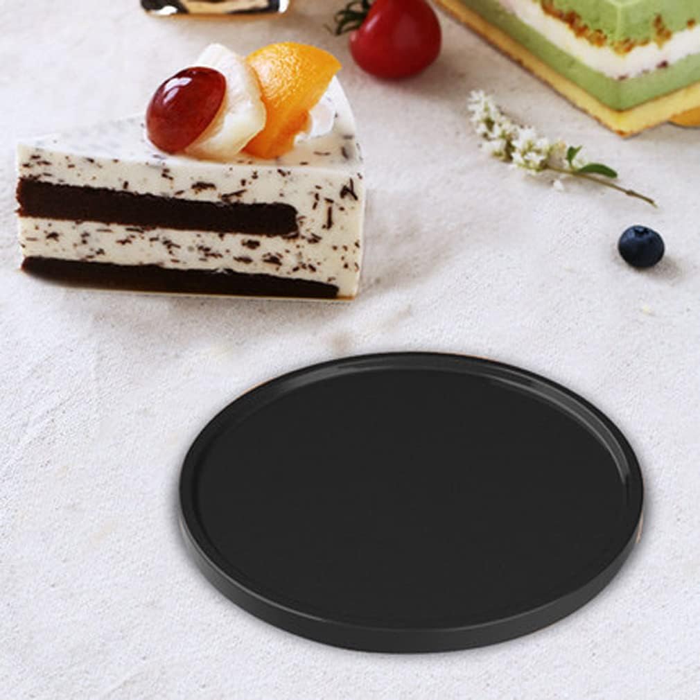 iSuperb Molde de resina redondo de silicona, molde de fundición epoxi para bandeja de mesa de bricolaje, plato de refrigerio de frutas, plato de