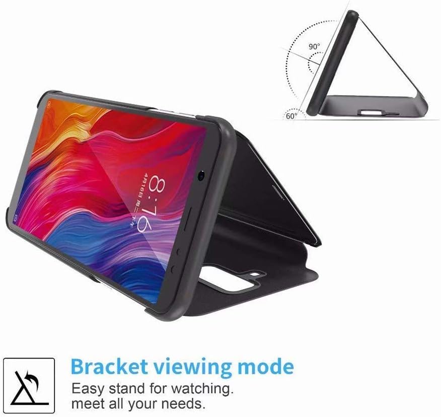 CCSamll – Funda para teléfono Mi Redmi Note 10 Pro, espejo de lujo, vista clara, pantalla inteligente, soporte de carga inalámbrica, cubierta de