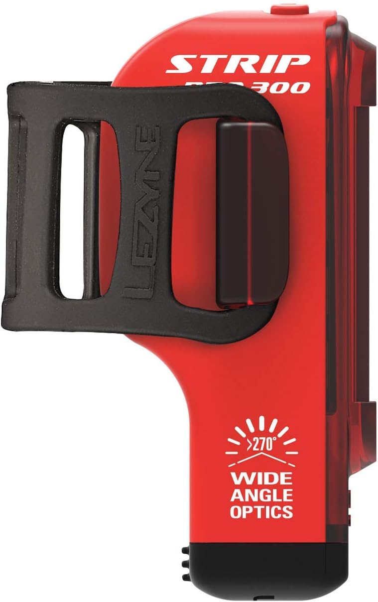 LEZYNE Tira Drive Pro – Luz trasera de bicicleta, 300 lúmenes, 53 horas de funcionamiento, recargable por USB, luz trasera para bicicleta, color rojo