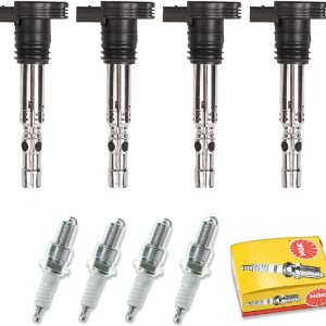 Bobina de encendido y bujía compatible con Audi Volkswagen A4 A6 Allroad Quattro Beetle Golf Jetta 1.8L L4 2001 2002 2003 2004 2005 2006 UF411 Bobina de encendido y bujía compatible con Audi Volkswagen A4 A6 Allroad Quattro Beetle Golf Jetta 1.8L L4 2001 2002 2003 2004 2005 2006 UF411