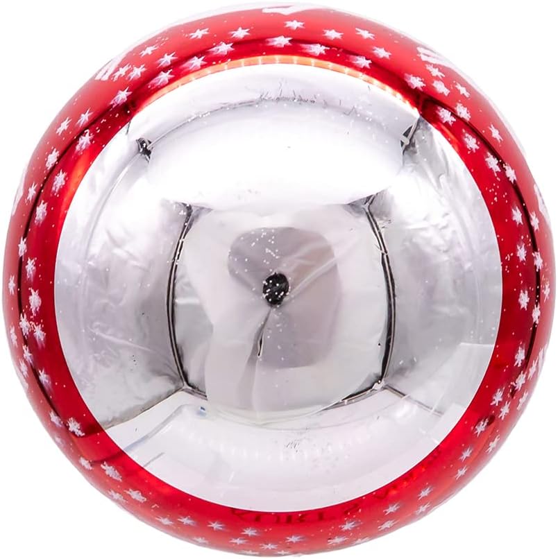 Adornos de bola de cristal de reno rojo y verde de 3.150 in, juego de 6 piezas