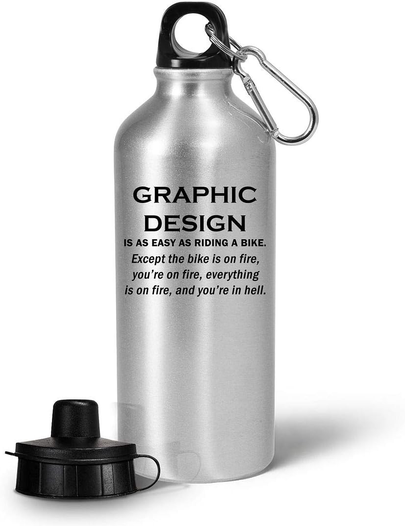 Gifts for Graphic Designer Artist Water Bottle Tumbler Drinkware – Traditional Digital Illustrator 2D 3D Fine Art Student Multimedia Funny Cute Gag